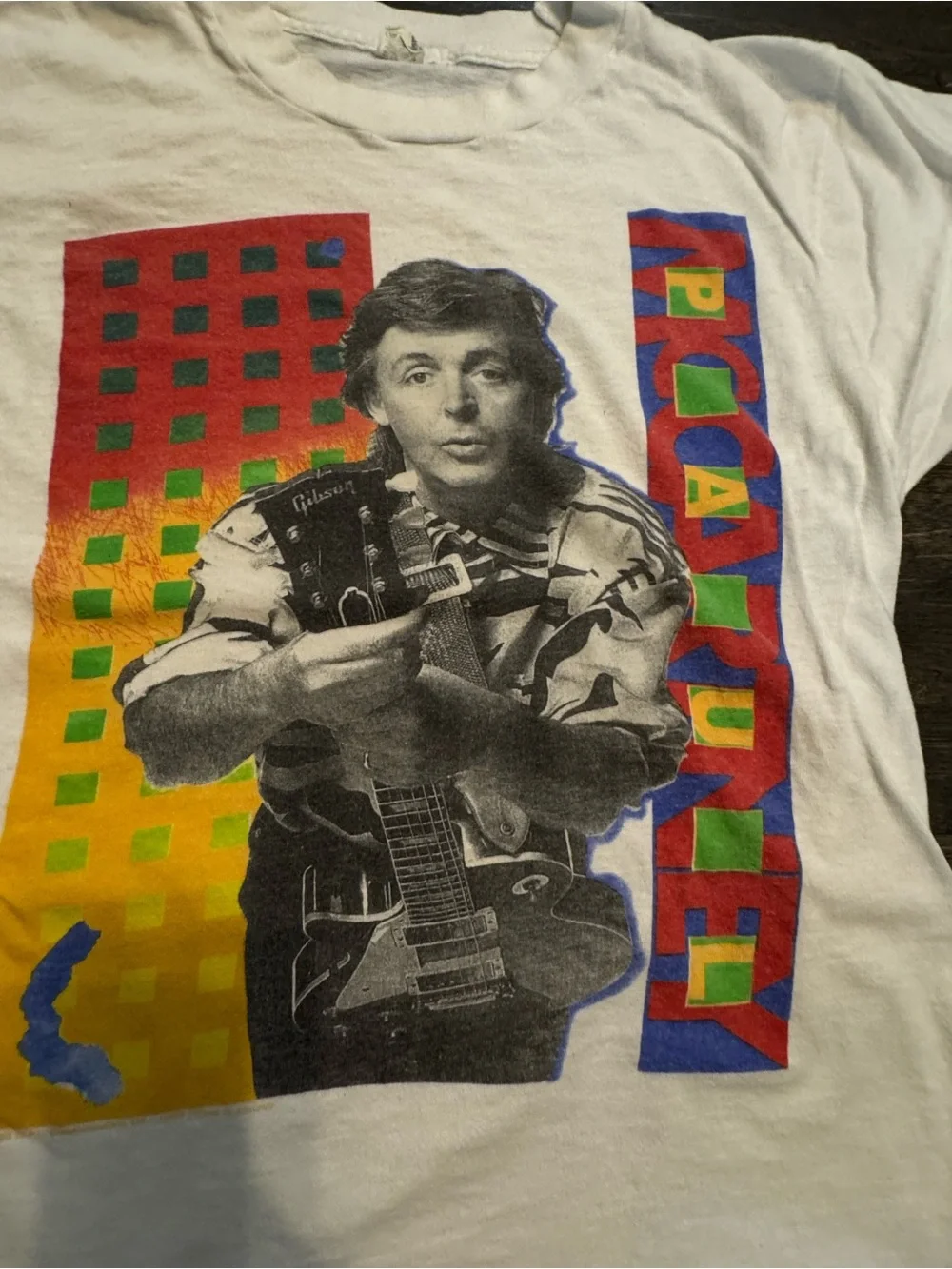 Vintage Paul McCartney 89-90 World Tour T Shirt SZ LG - Picture 4 of 5